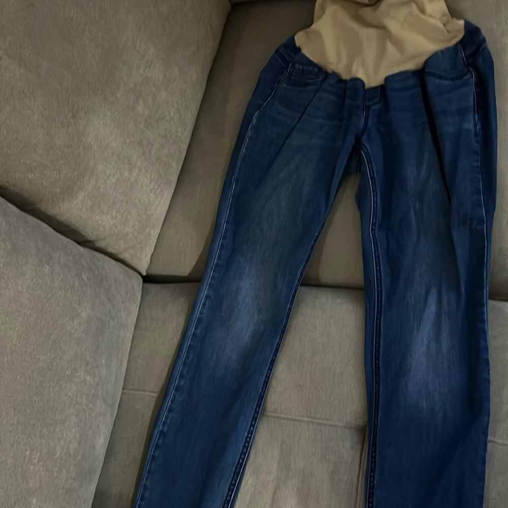 Indigo blue maternity pants